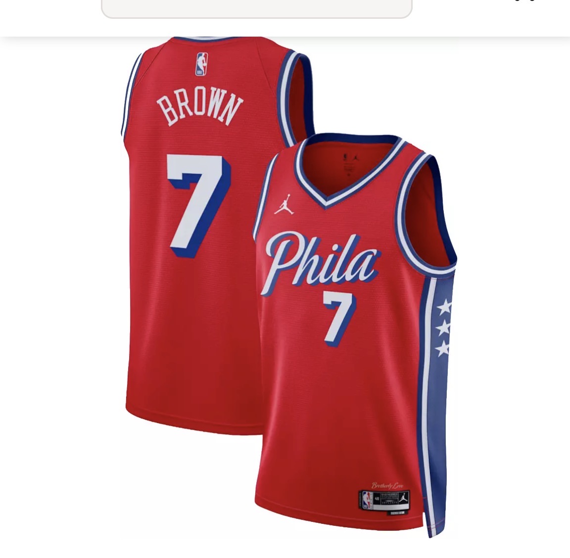 76ERS Brown Jersey
